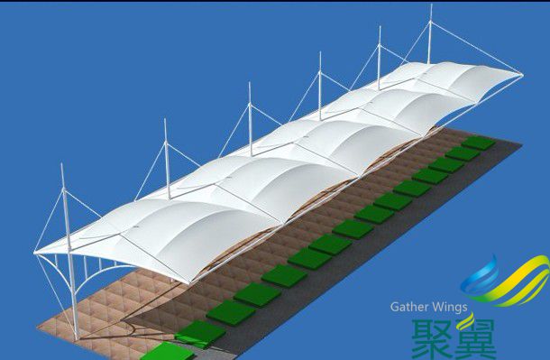 江蘇省昆山市張浦鎮(zhèn)太陽島高爾夫練習(xí)場(chǎng)膜結(jié)構(gòu)遮陽雨棚