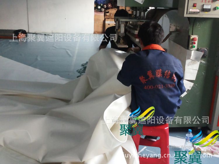 上海鋼膜結構車棚，上海汽車遮陽蓬，上海景觀車篷