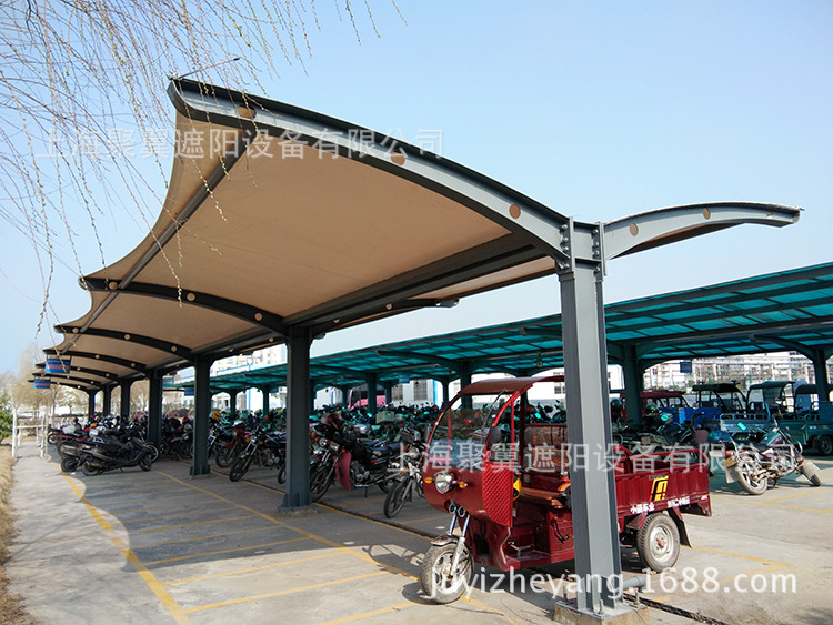 拆卸式經典電瓶車棚-停放雙排電瓶車棚-充電瓶車棚