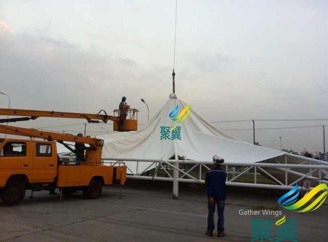 江蘇常熟經濟開發區工業園屋頂蓬成功案例