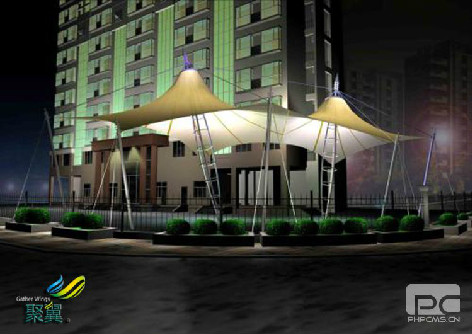 景觀膜結構建筑-景觀膜結構綠化城市