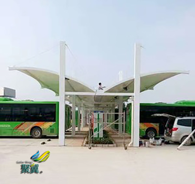 膜結(jié)構(gòu)車棚膜資料|膜結(jié)構(gòu)車棚抗風(fēng)雪