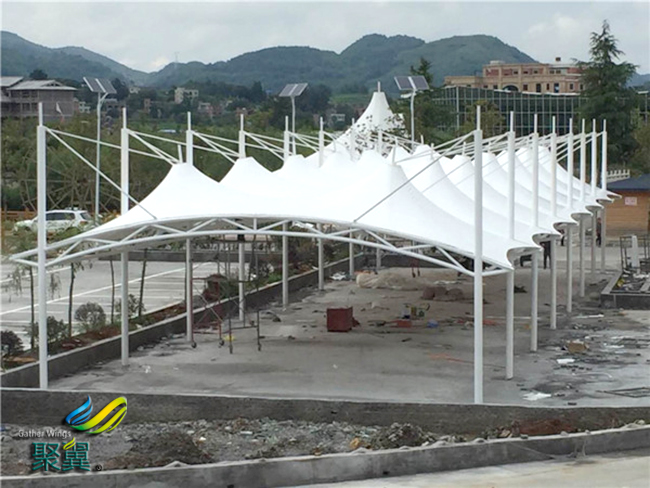 國內膜結構車棚推行|高品質車棚