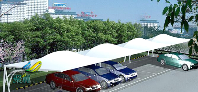 膜結構車棚運用鋼資料優勢和下風