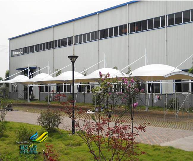  如何對膜結構車棚自行車棚配件加熱