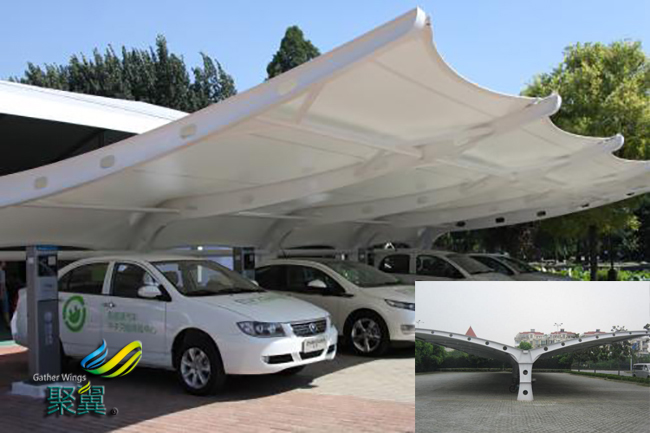 膜結構車棚遮陽雨棚|可以應用在哪些方面