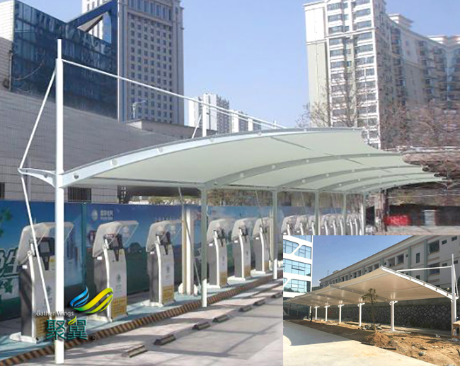 膜結構車棚現(xiàn)代生活必備|受力點小