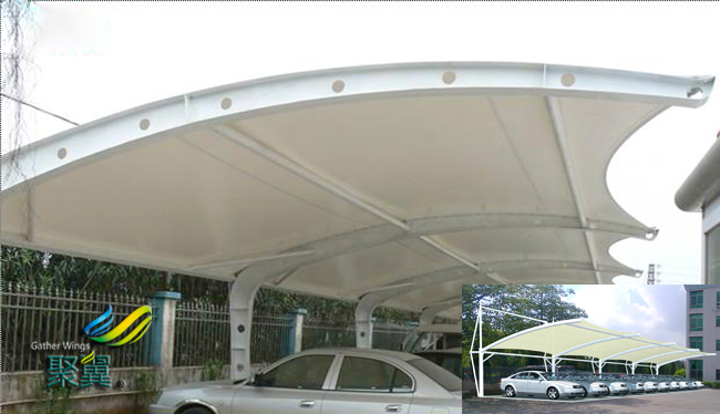 膜結構車棚主要特點體現(xiàn)|大跨度空間