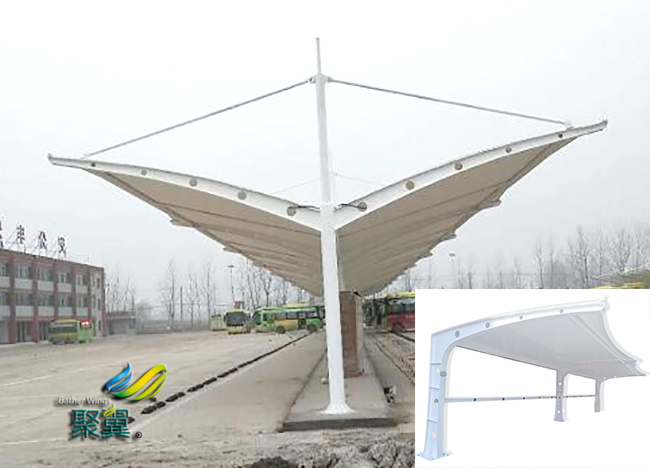 廠家直銷膜結構車棚|膜結構車棚自行車車棚