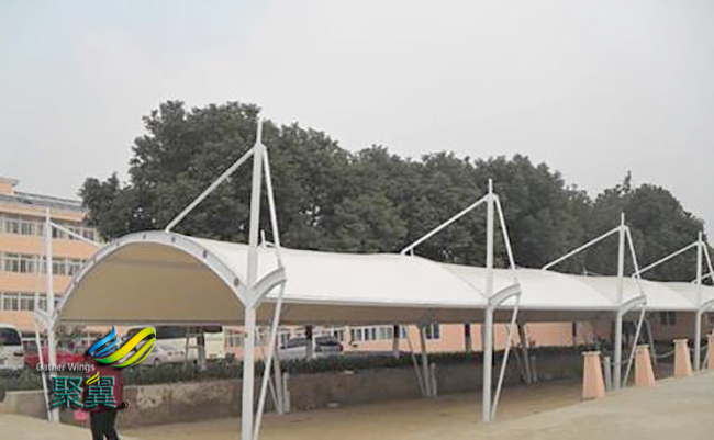   膜結構車棚錨固深度|膜結構車棚基礎預埋 