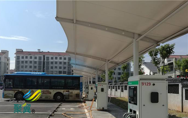 膜結構車棚張拉膜PVC|膜結構車棚抗風能力