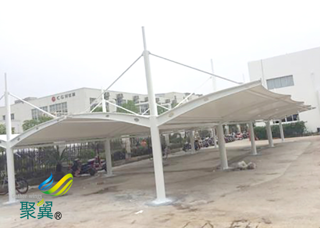 膜結構車棚特定材料|膜結構車棚工程材料