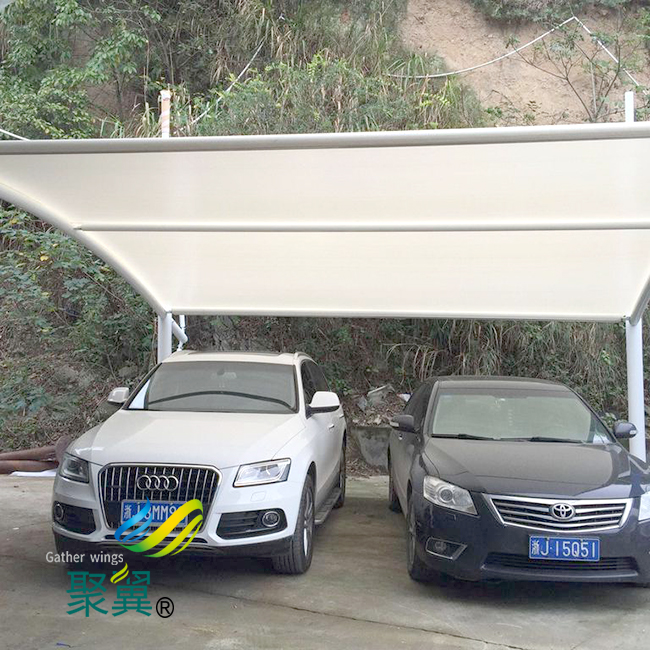 膜結(jié)構(gòu)車棚施工記錄|膜結(jié)構(gòu)車棚修建跨度