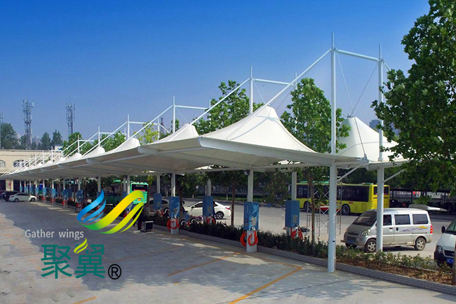 膜結(jié)構(gòu)車棚H型鋼打孔|膜結(jié)構(gòu)車棚實踐應用