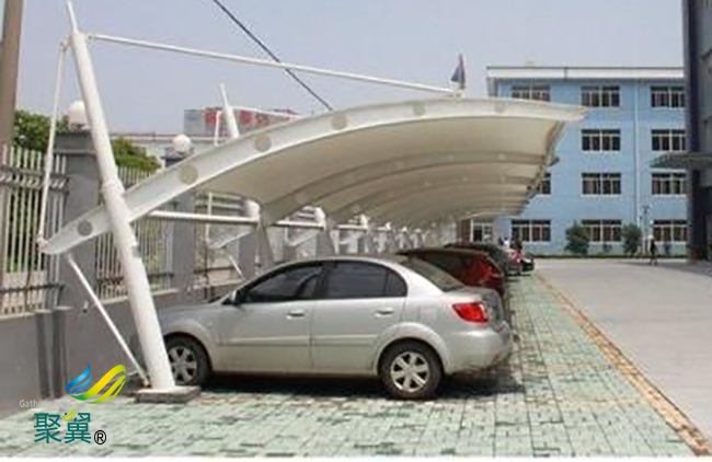 膜結構車棚基材|膜結構車棚高透光