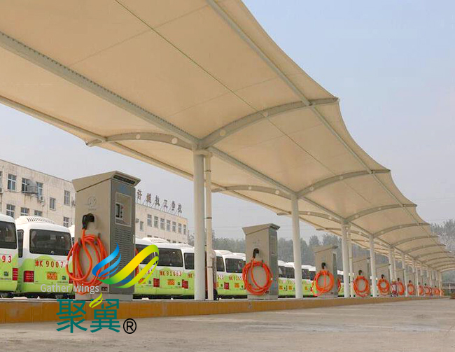 膜結構車棚自行車棚|膜結構車棚建筑形式