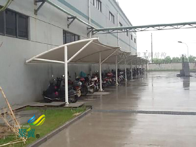  膜結構車棚自行車棚低碳環(huán)保|建筑結構