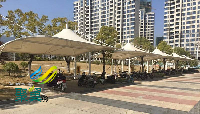  膜結構車棚安裝|膜結構車棚獨特藝術性