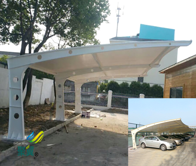 膜結構車棚透光率(10%-20%)|膜結構車棚組裝拼接