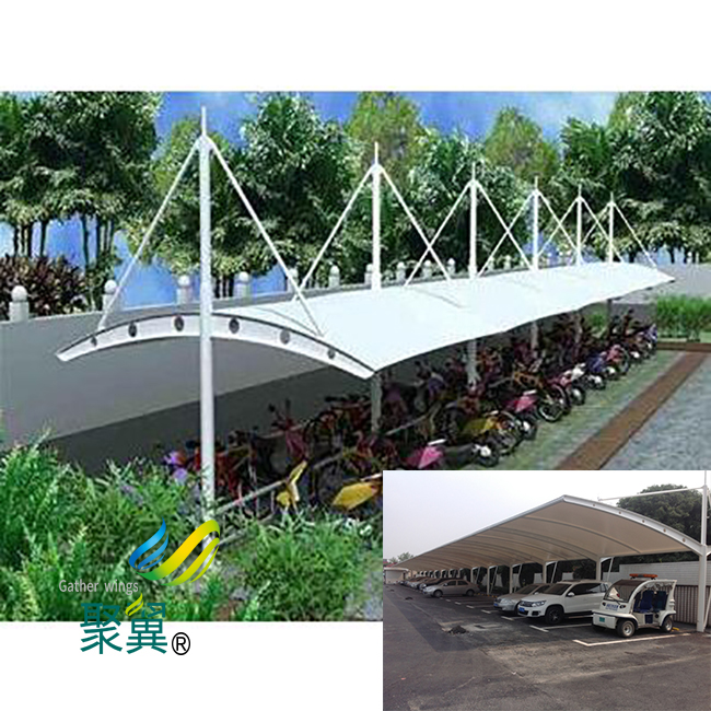 膜結構車棚避免太陽直射|膜結構車棚維護措施