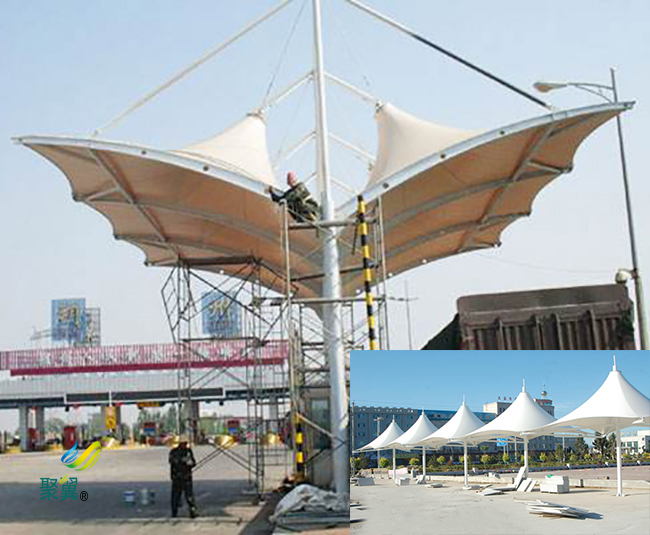 膜結(jié)構(gòu)車棚廣大應(yīng)用|膜結(jié)構(gòu)車棚透光30%