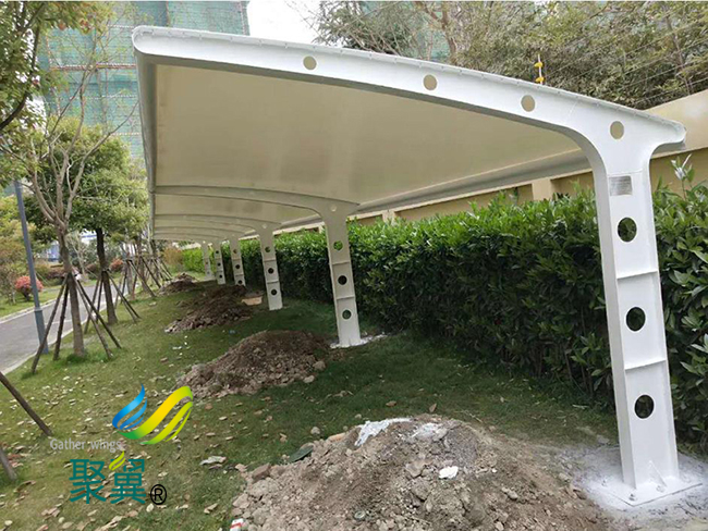 膜結構車棚荷載分析|膜結構車棚結構輕巧性