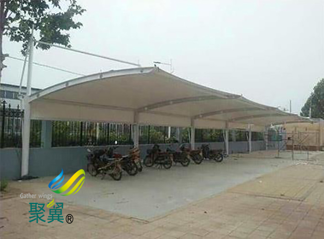 膜結構車棚透光率30%|膜結構車棚阻燃性好