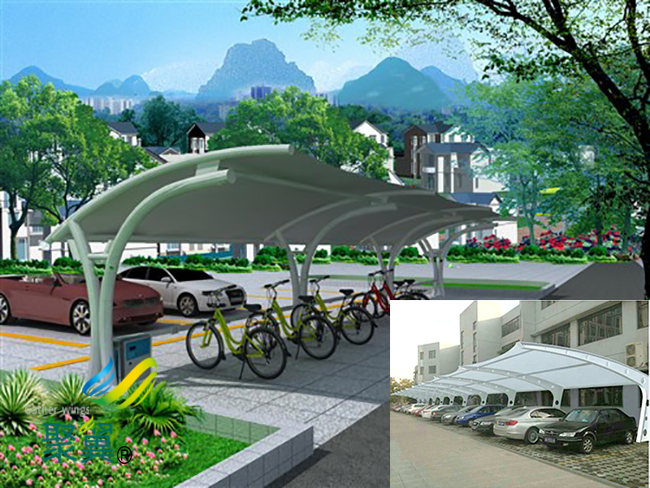 裁剪漂亮膜結(jié)構(gòu)車棚|膜結(jié)構(gòu)車棚膜寬度