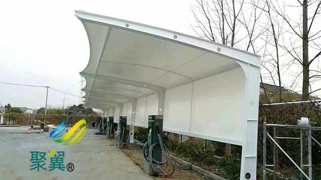  膜結(jié)構(gòu)車棚建筑語言|膜結(jié)構(gòu)車棚娛樂寫生