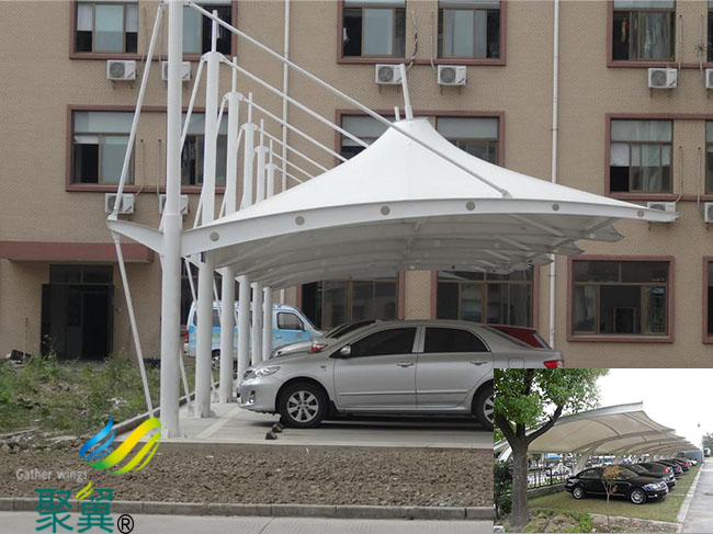 河北省行唐縣膜結構車棚|膜結構車棚工廠有新能源汽車