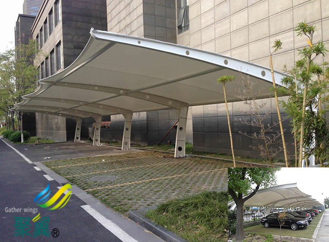 河北省樂亭縣膜結構車棚|膜結構車棚張拉力強定制單位