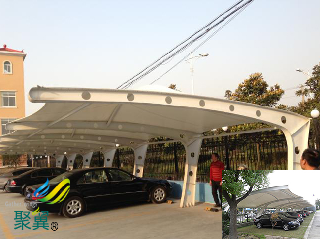 河北省曲周縣膜結構車棚|膜結構車棚工廠實地生產