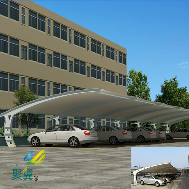 河北省滿城縣膜結構車棚|膜結構車棚工廠施工安裝包設計