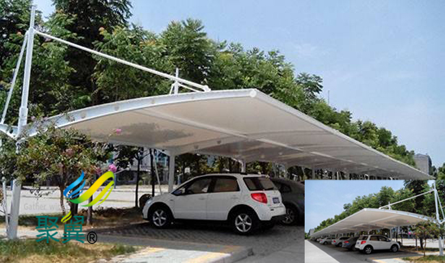 膜結(jié)構(gòu)車棚停車棚施工便捷|鋼膜結(jié)構(gòu)汽車棚壽命可達(dá)30年