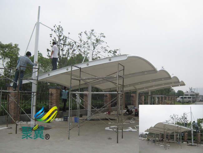 工廠膜結(jié)構(gòu)停車棚汽車棚|車棚膜結(jié)構(gòu)施工廠家