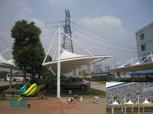 內蒙古錫林郭勒盟正鑲白旗膜結構車棚|膜結構車棚廠家工廠