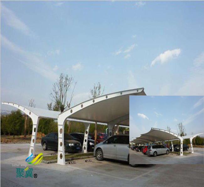  膜結(jié)構(gòu)車棚停車棚汽車棚廠家多少錢|車棚優(yōu)勢(shì)