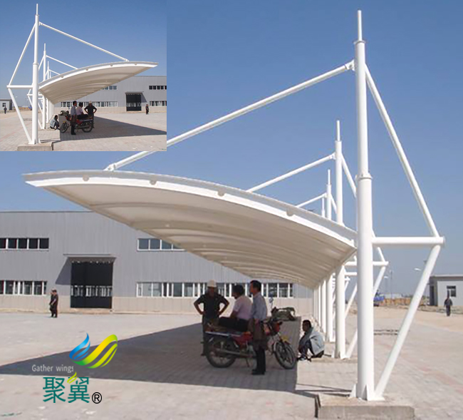 膜結構車棚鋼膜結構汽車車棚經濟實惠|專業安裝