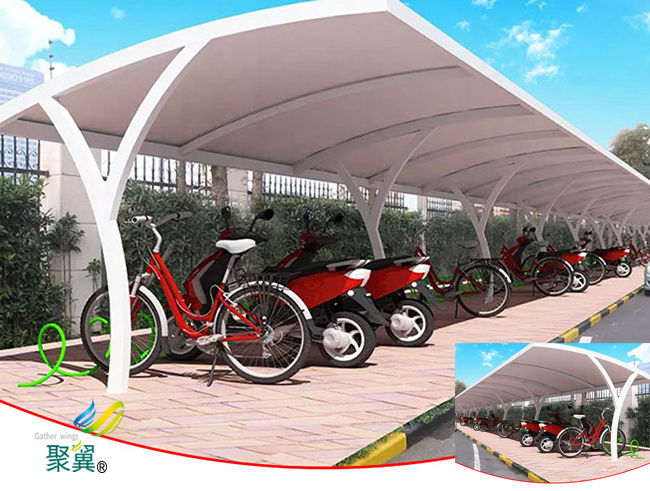  膜結構車棚汽車棚鋼膜結構停車棚廠家供應直銷