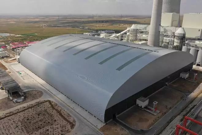 大跨度煤棚設計施工軟膜煤棚材料防火B1級