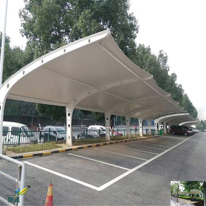 武漢張拉景觀膜結構車棚廠家設計