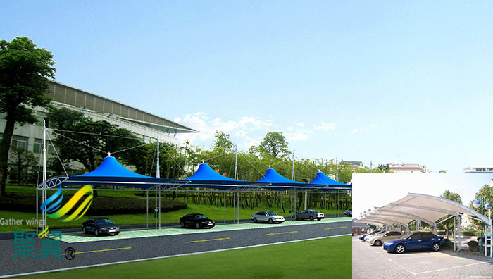 杭州膜結構自行停車棚價格安裝