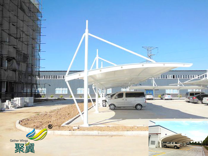 杭州膜結構停汽自行車車棚價格廠家公司安裝