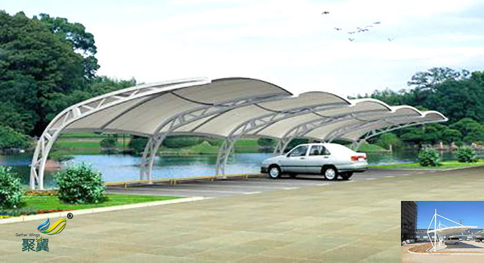 蘇州膜結構停自行汽車棚公司定制安裝實力商家