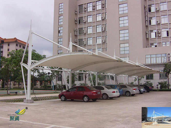 蘇州膜結構自行車停汽車充電樁車棚廠家工程報價