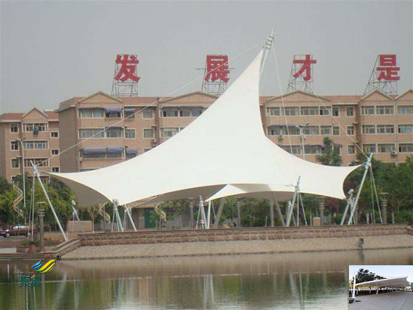 上海鋼膜結構停汽自行車棚景觀價格定制廠家安裝