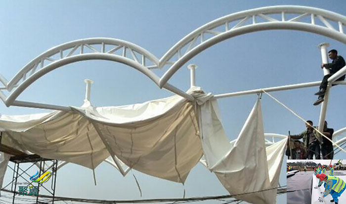 江蘇膜結構車棚膜布批發安裝是什么牌子粘結方法材料種類