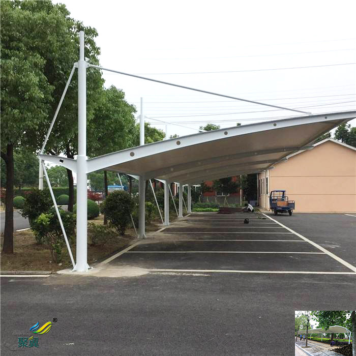 蘇州非機(jī)動(dòng)景觀膜結(jié)構(gòu)停充電樁車棚景觀定做工程