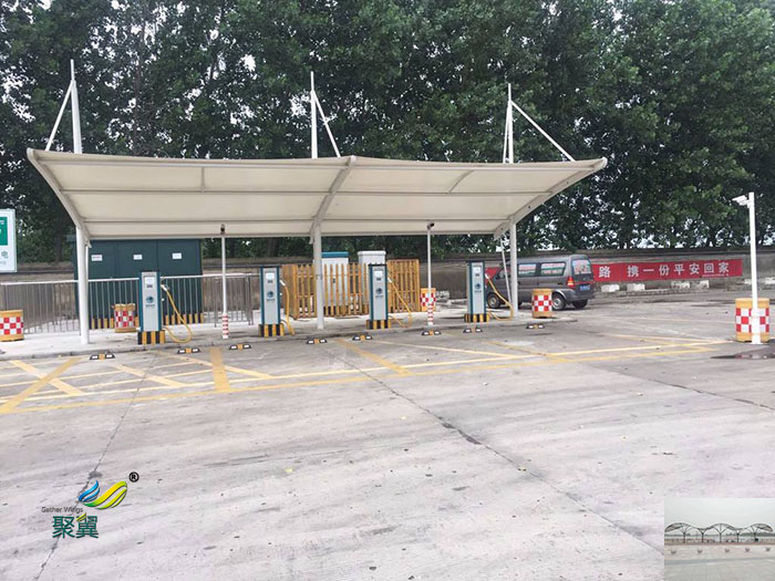 張家港安裝膜結構汽車停車棚定制工程廠家電話 