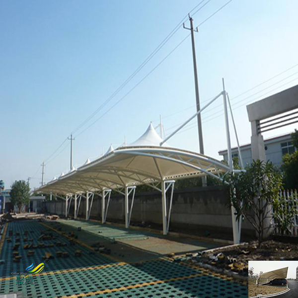 張家港安裝膜結構自行汽車棚工程圖片設計效果圖